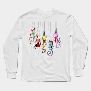 Scratch me kitty Christmas time Long Sleeve T-Shirt